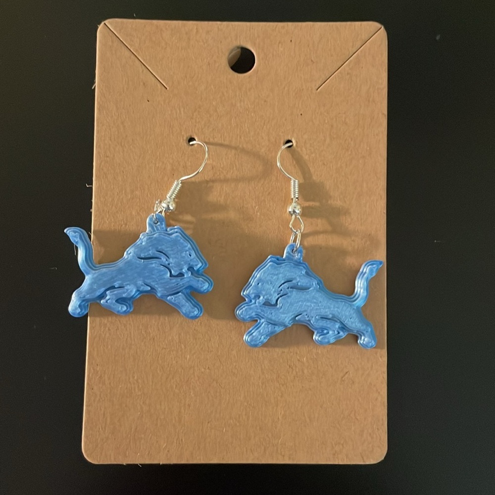 Detroit Lions Football Team Earrings NFL